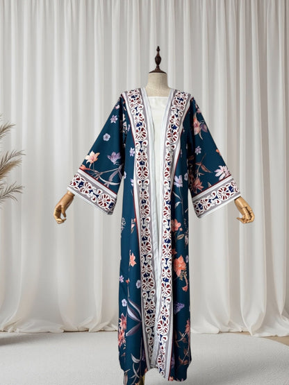 The Bloom Luxe Abaya Set (IS129) - Ikah