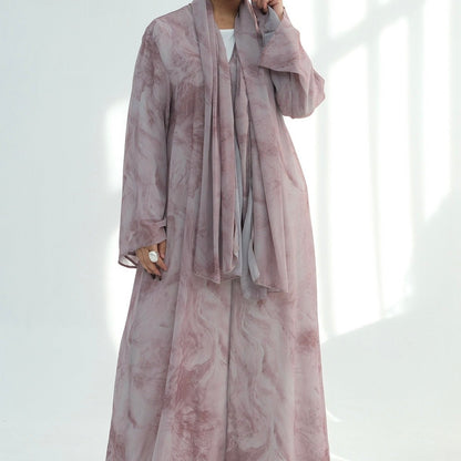 The Étoile Print Abaya Set (EG127) - Ikah