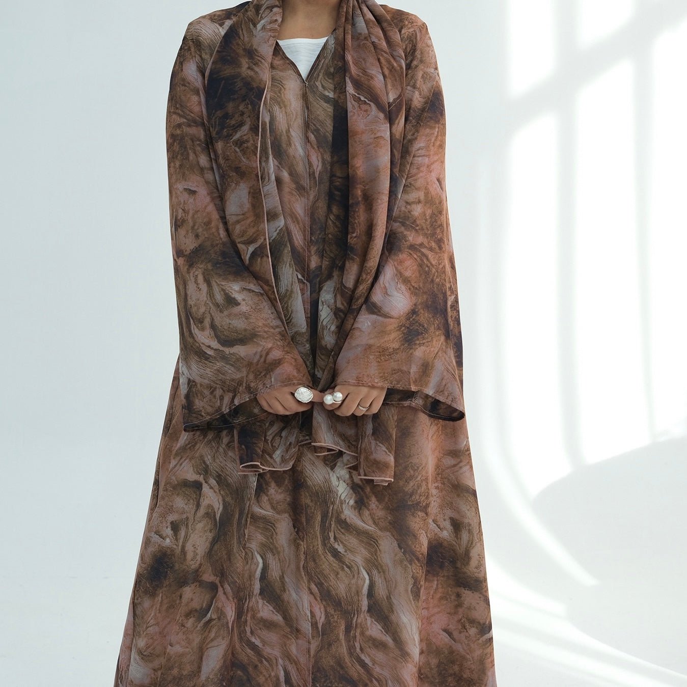 The Étoile Print Abaya Set (EG127) - Ikah