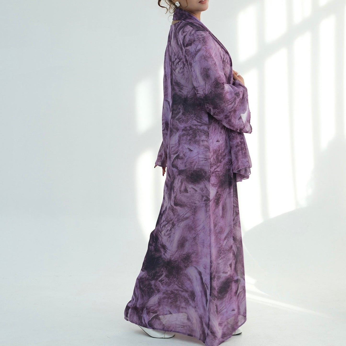 The Étoile Print Abaya Set (EG127) - Ikah