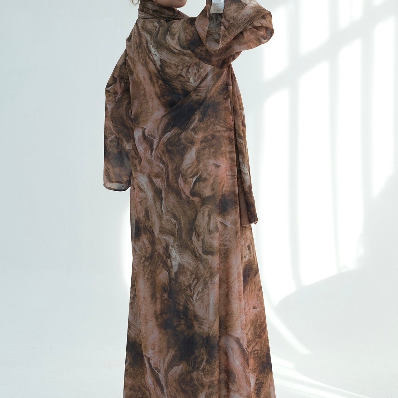 The Étoile Print Abaya Set (EG127) - Ikah