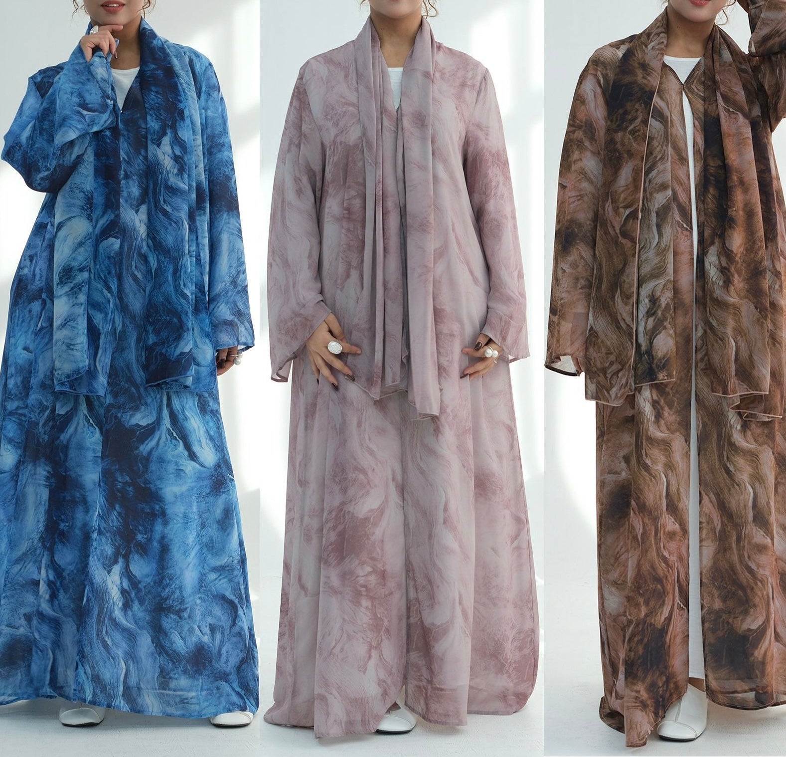 The Étoile Print Abaya Set (EG127) - Ikah