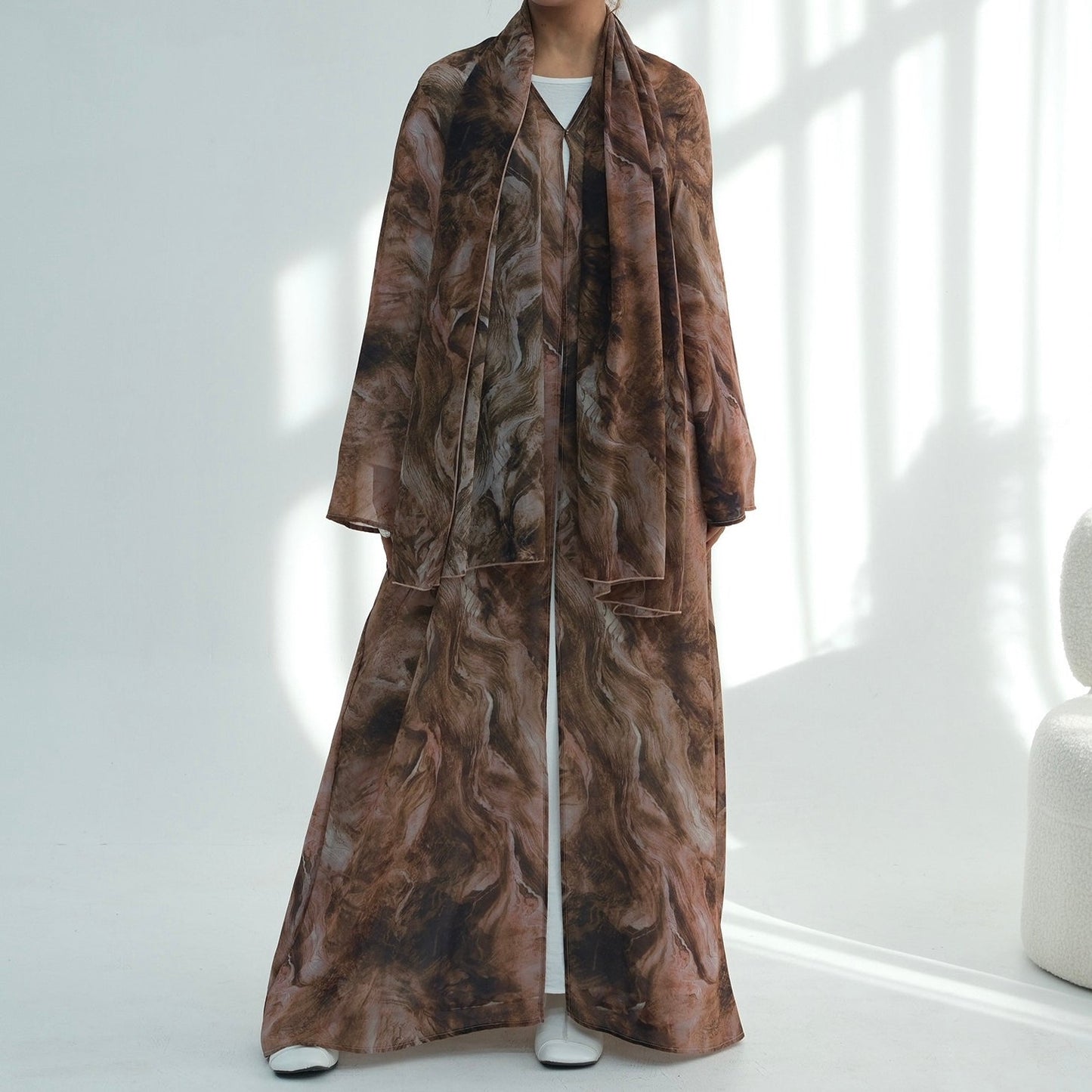 The Étoile Print Abaya Set (EG127) - Ikah