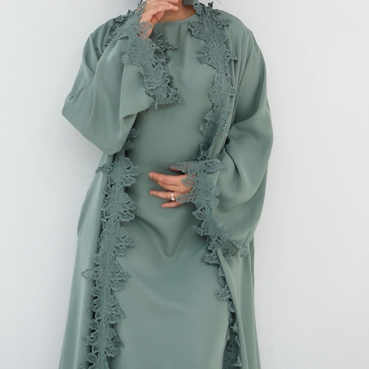 The Fleur Lace Abaya Couture (EG140) - Ikah