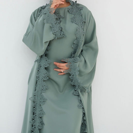 The Fleur Lace Abaya Couture (EG140) - Ikah