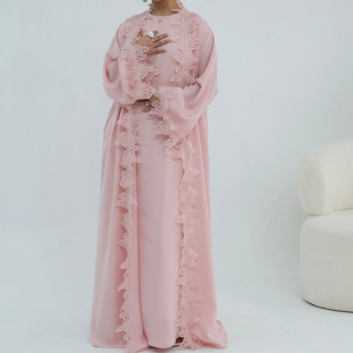The Fleur Lace Abaya Couture (EG140) - Ikah