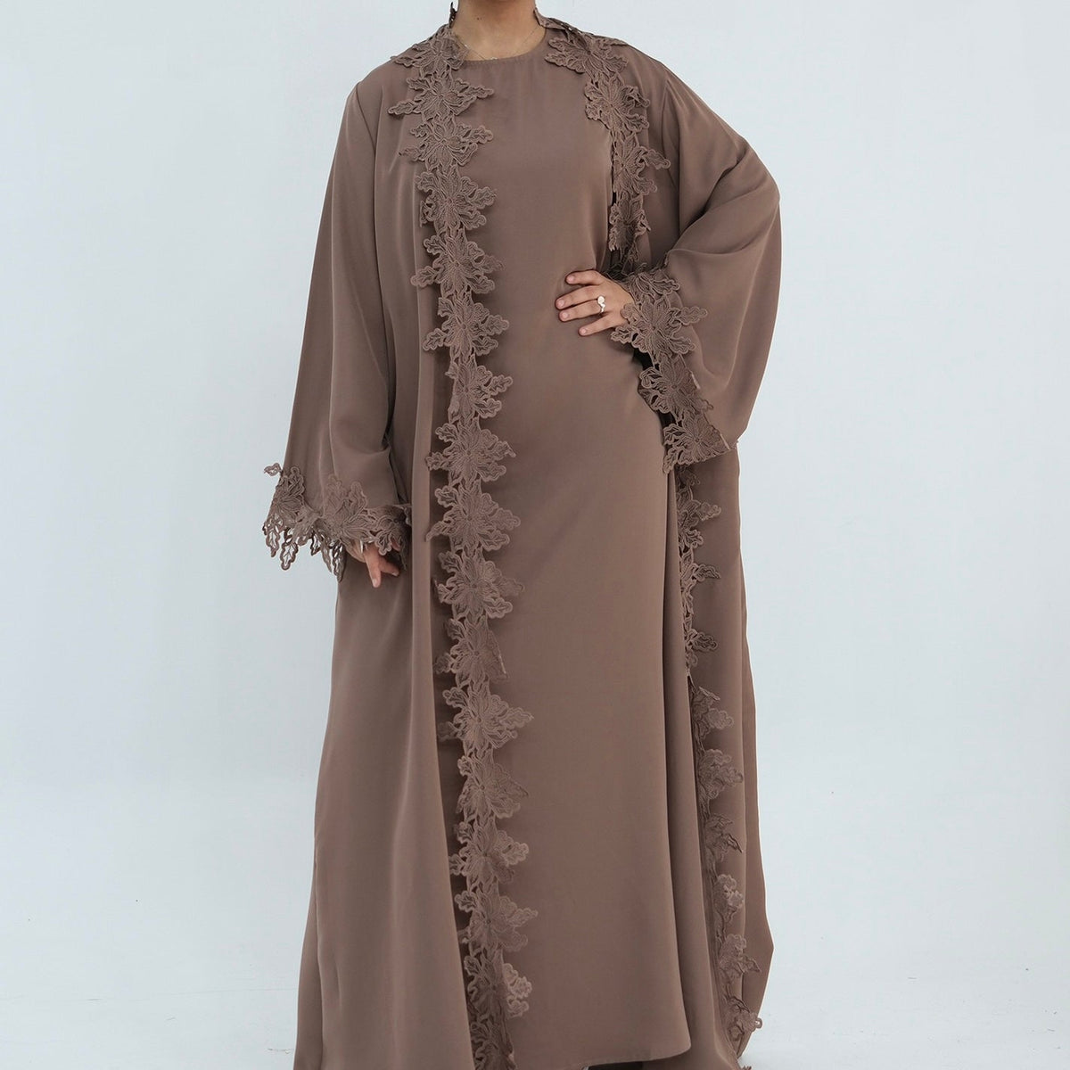 The Fleur Lace Abaya Couture (EG140) - Ikah