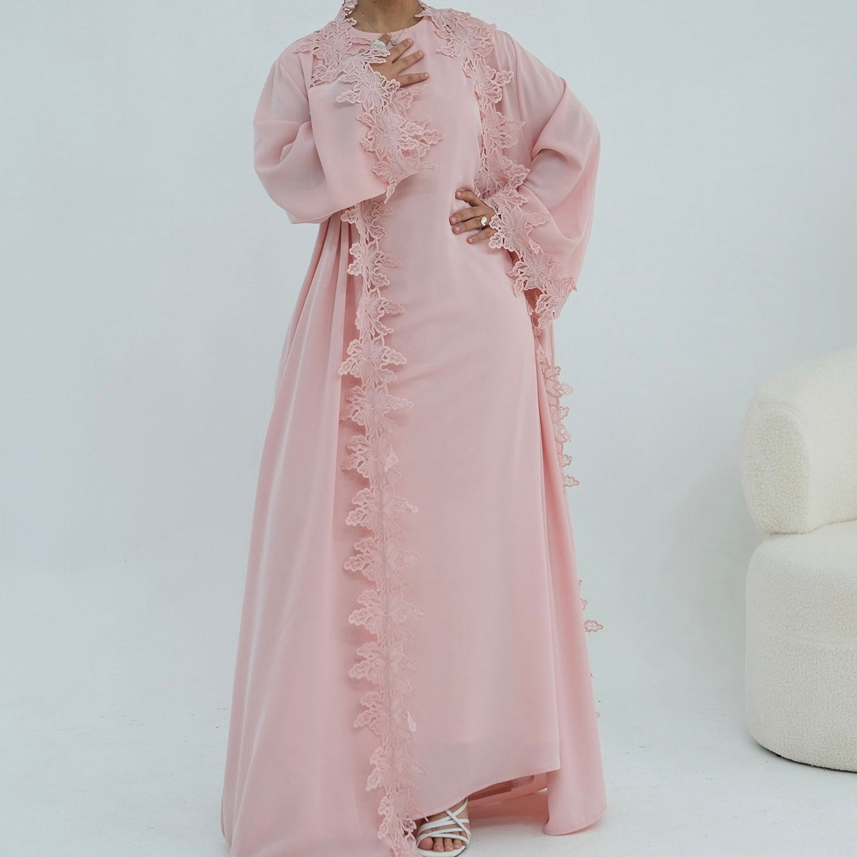 The Fleur Lace Abaya Couture (EG140) - Ikah