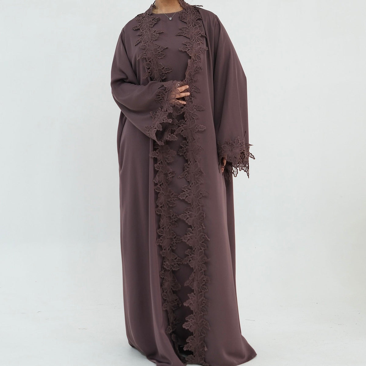 The Fleur Lace Abaya Couture (EG140) - Ikah