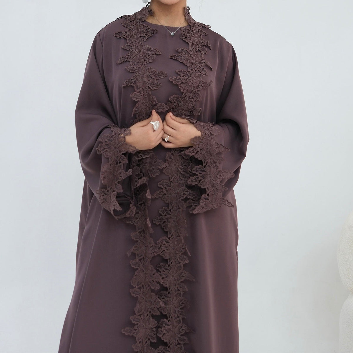 The Fleur Lace Abaya Couture (EG140) - Ikah