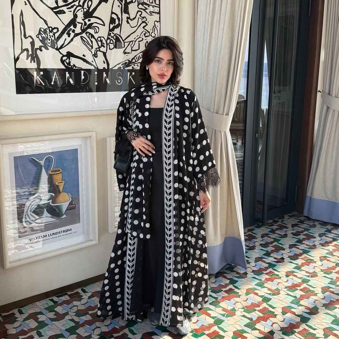 The Polka Dot Abaya Set (EG142) - Ikah