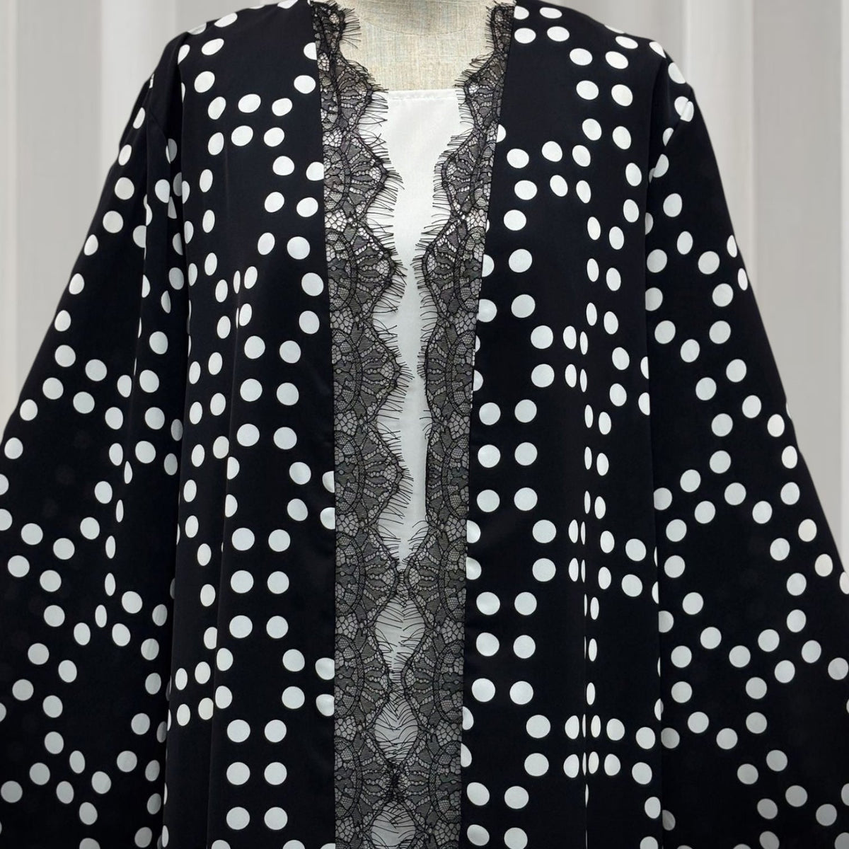 The Polka Dot Lace Abaya Set (EG148) - Ikah