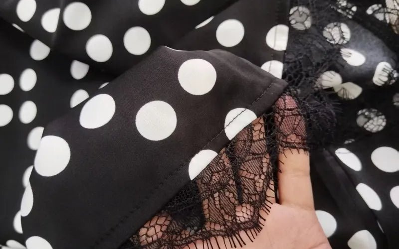 The Polka Dot Lace Abaya Set (EG148) - Ikah