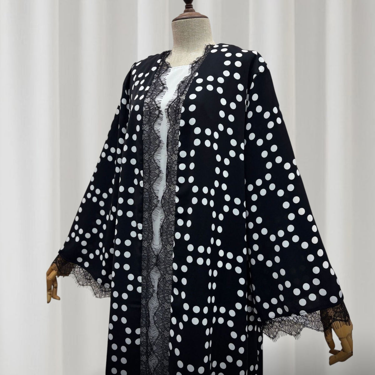 The Polka Dot Lace Abaya Set (EG148) - Ikah
